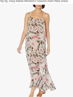 Plenty by Tracy Reese Floral Cream Pink Maxi Dress